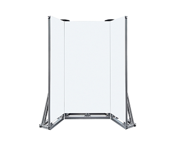 Three-sided folded diffuse reflection target
